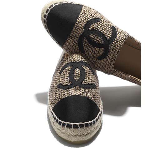 chanel espadrilles fabric and grosgrain|Chanel espadrilles sandals.